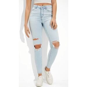 American Eagle 360 Super Stretch Ripped Jeggings Sz 10R